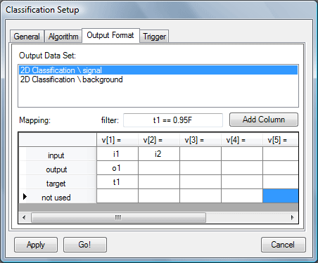 output mapping window